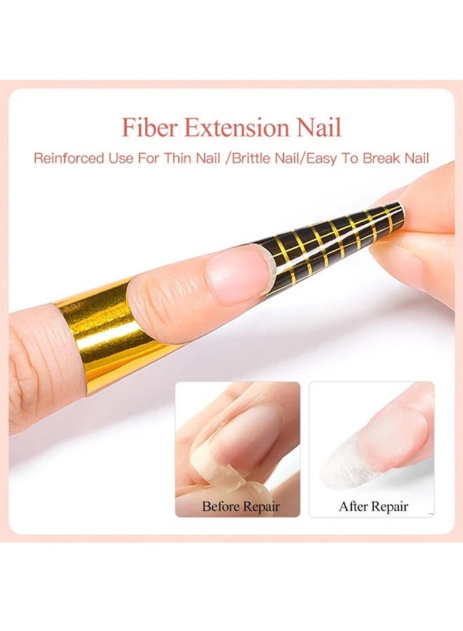 XEIJAYI Fiberglass UV Extension Gel Clear Glass Fiber Nail Repair Gel Polish for Broken Damaged Nails Strengthener Gel Base Coat Transparent Building Glass Extension Gelpolish Soak Off UV LED Curing Requires Salon Home 8g - Image 4